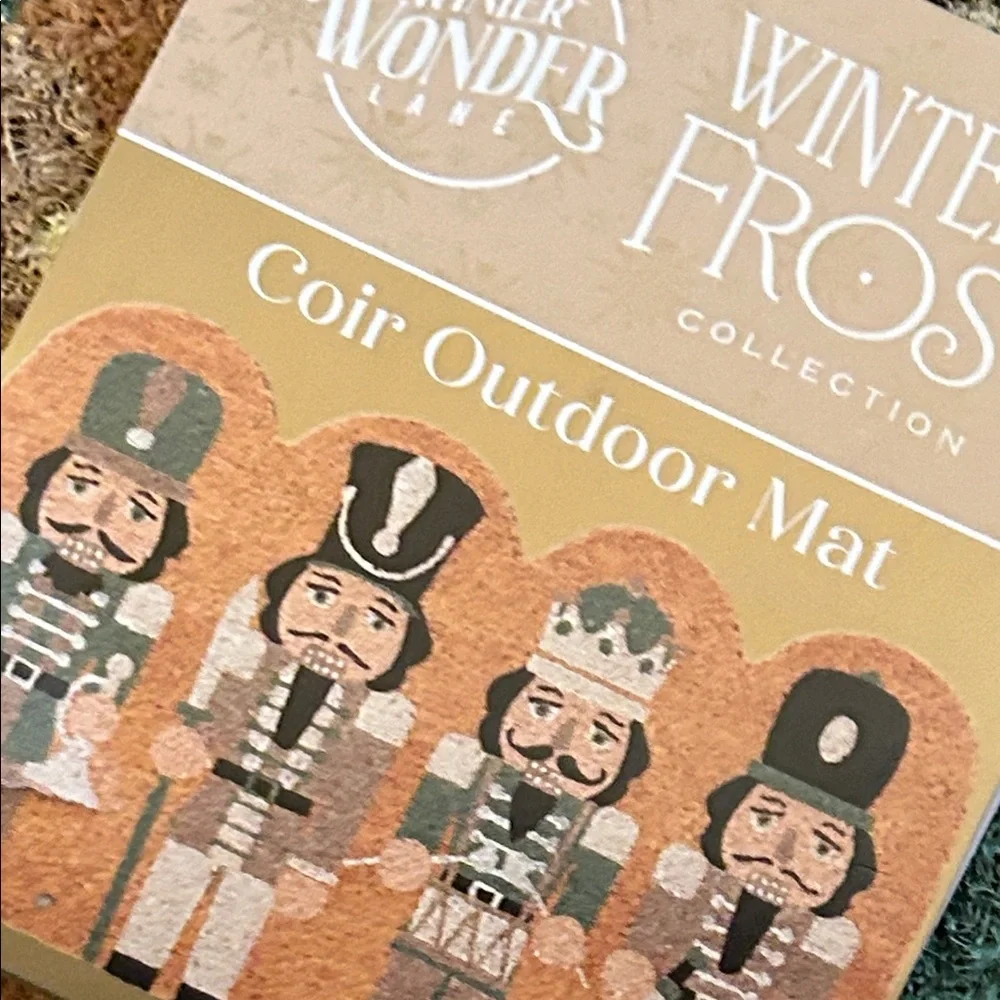NEW! Vintage Inspired Nutcracker Ballet Outdoor Coir Christmas Holiday Doormat
